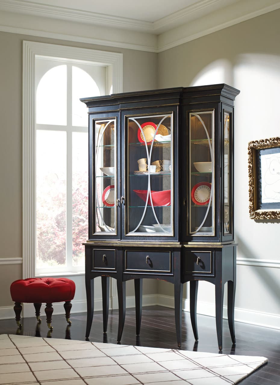 Classic Curio with Antique Mirror Back by Habersham